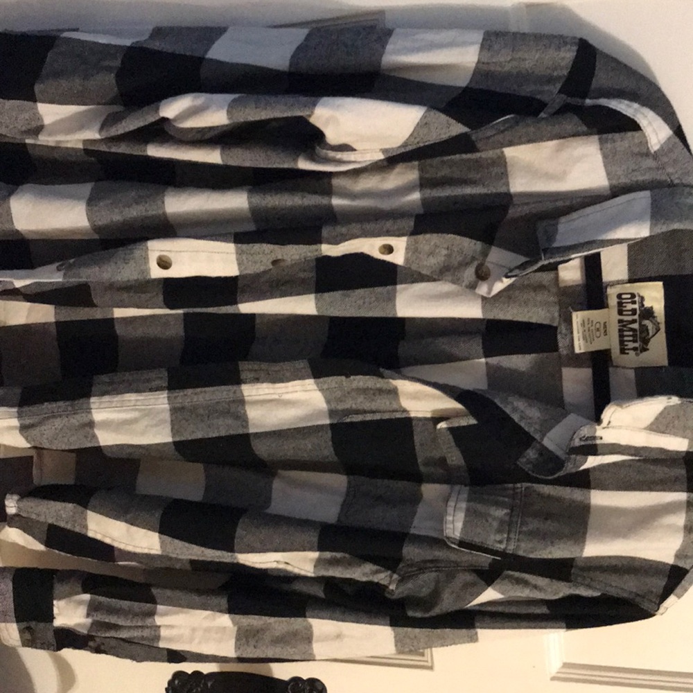 Flannel Button Down Checkered Shirt